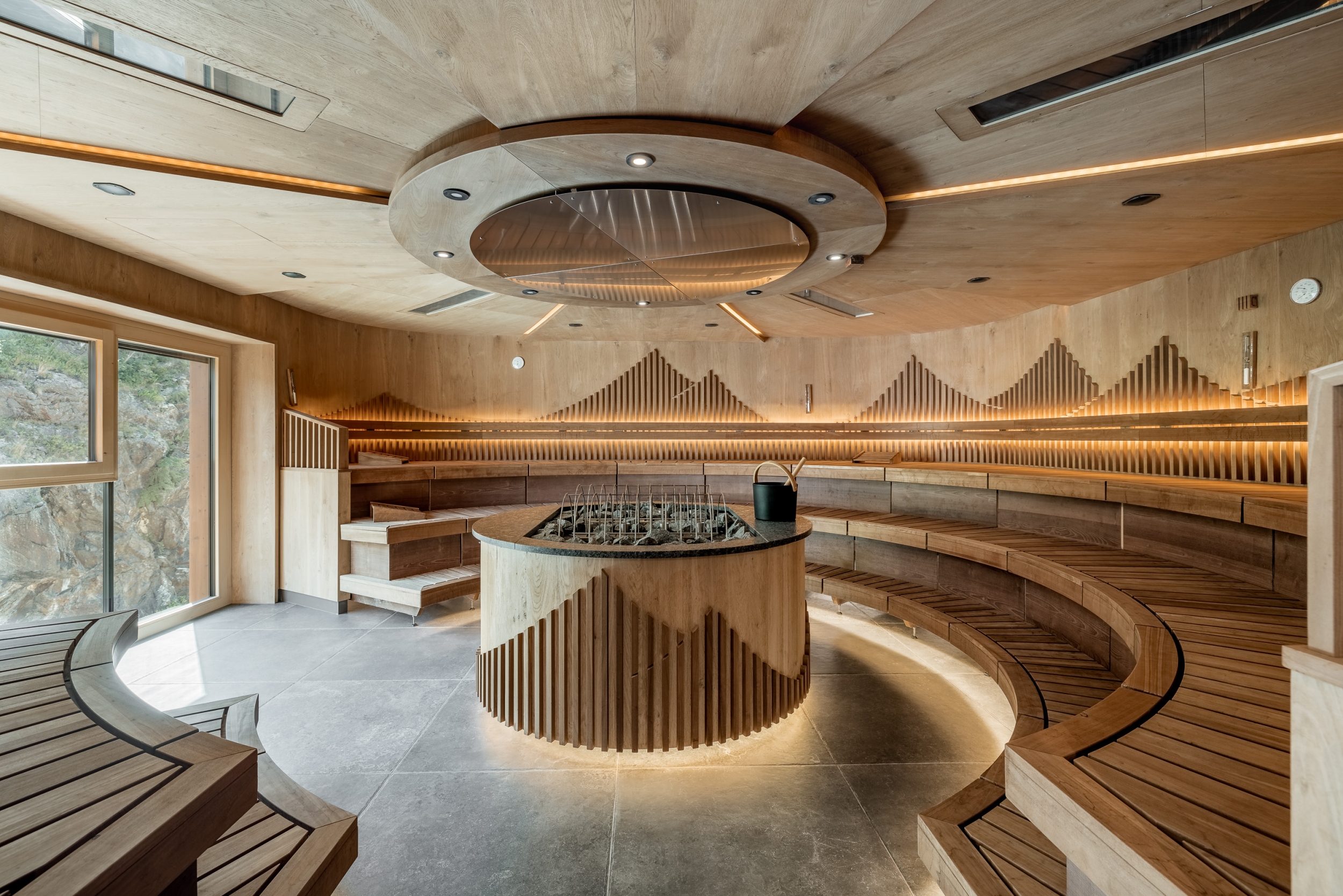 Summit Event Sauna im Sommer - 5-Sterne Wellnesshotel Das Central in Sölden, Tirol