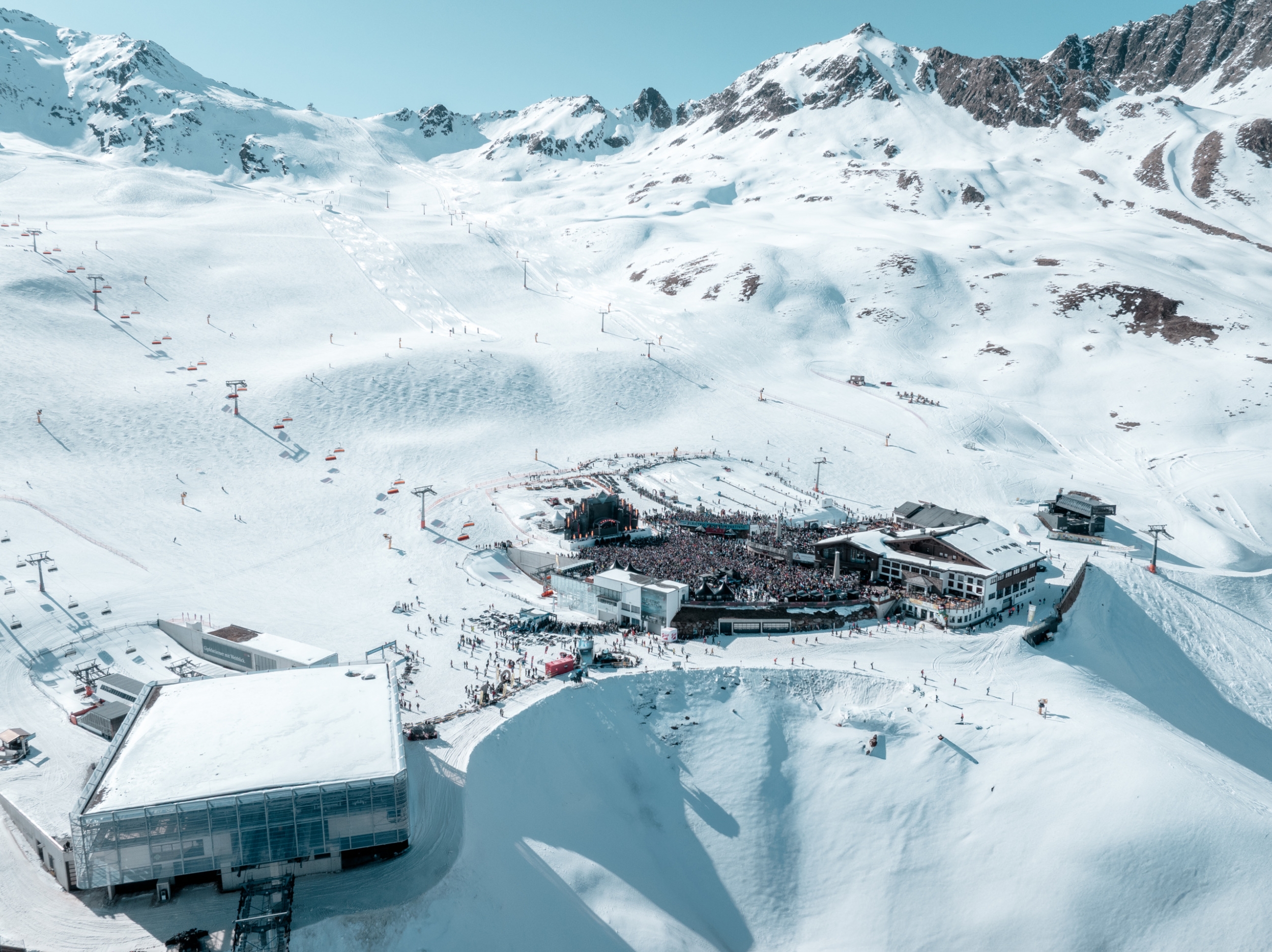 Giggijoch Festivalgelände beim Electric Mountain Festival