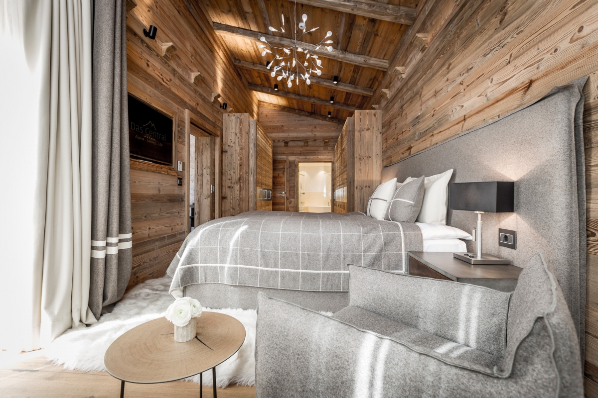 Präsidentensuite Schlafzimmer – Luxushotel Das Central in Sölden Präsidentensuite Schlafzimmer – Luxushotel Das Central in Sölden