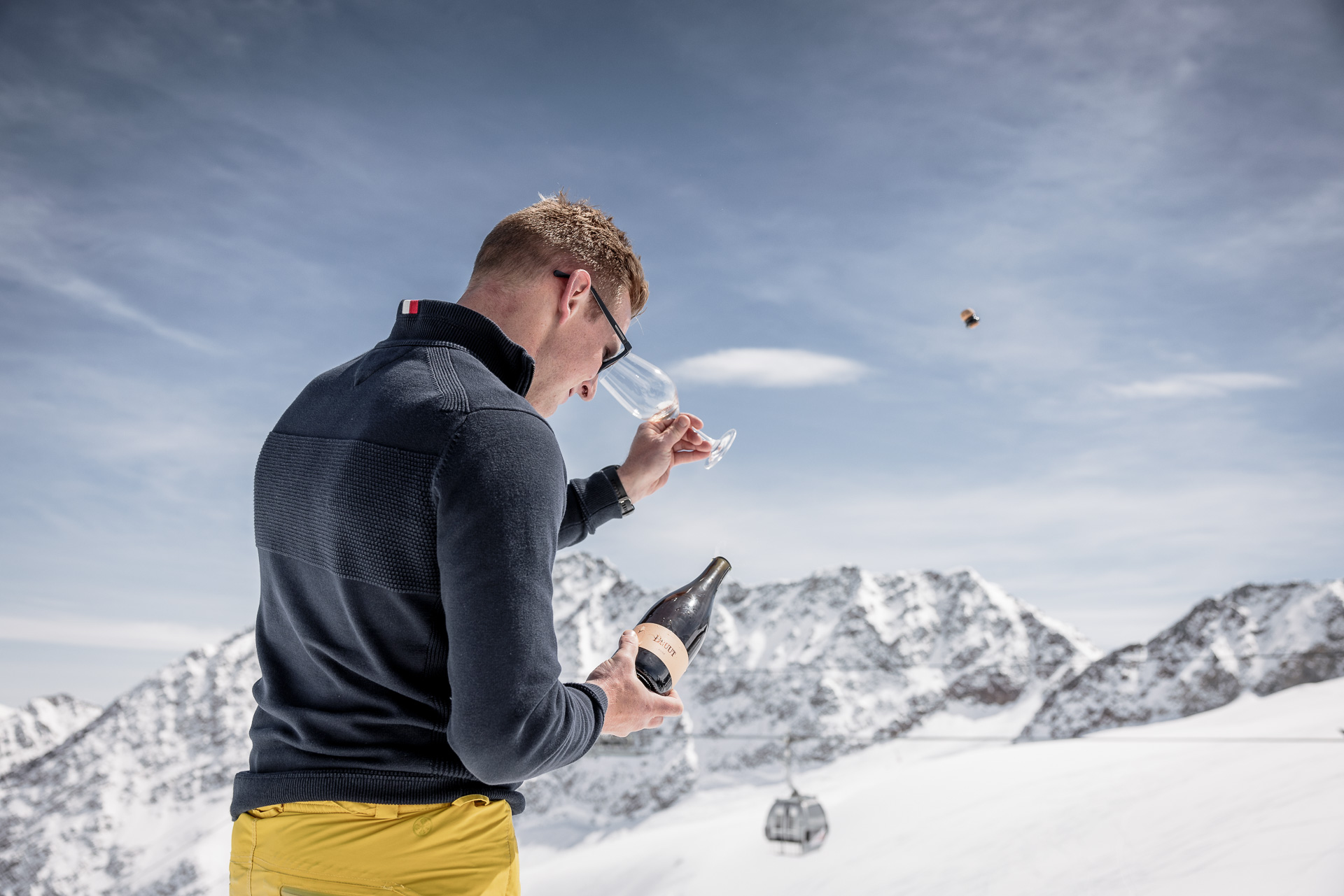 Höhenweindegustation an 2 Stationen: auf 3.250 m und 2.675 m Seehöhe