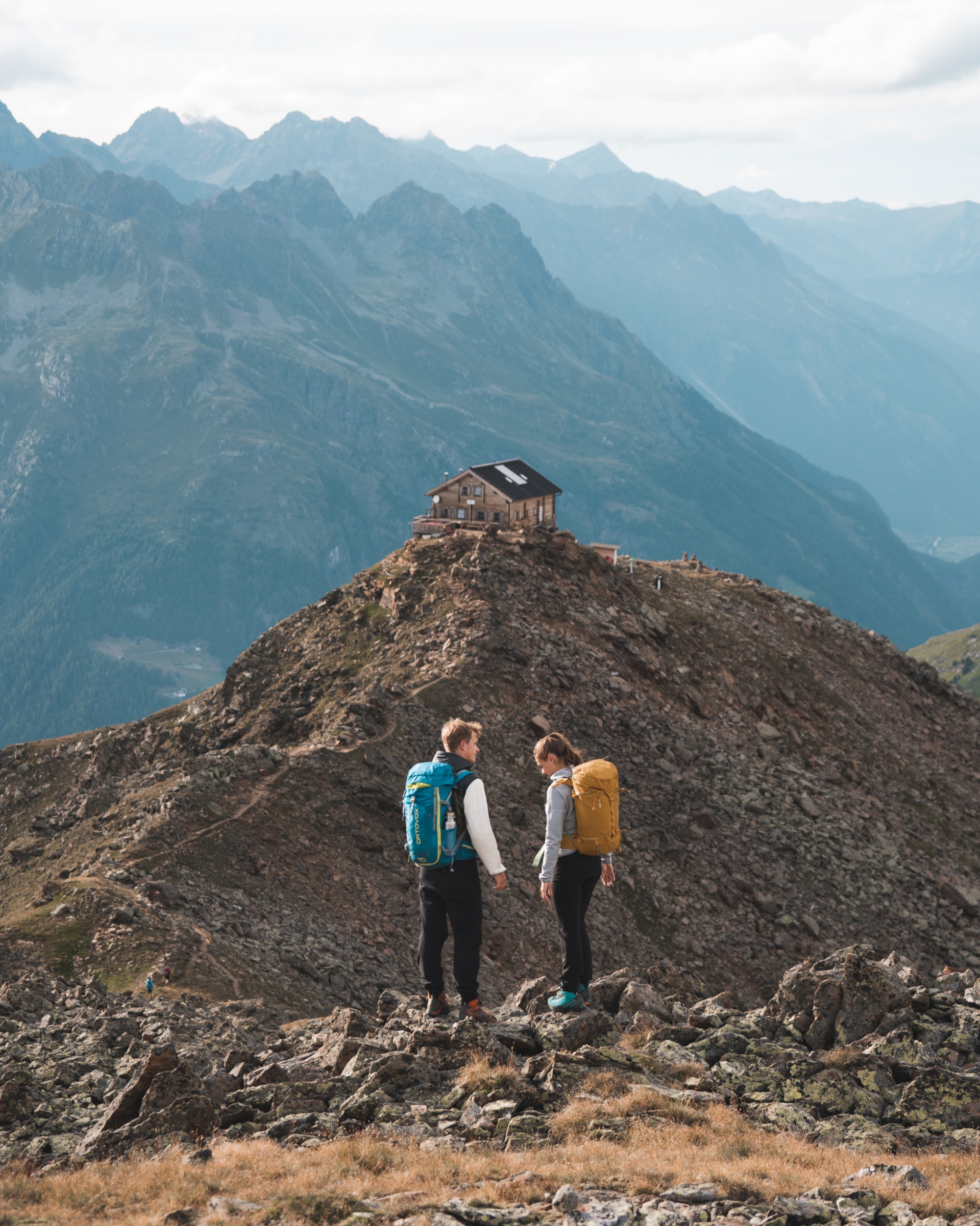 Wandern in Richtung Brunnenkogelhaus in Sölden Wandern in Richtung Brunnenkogelhaus in Sölden